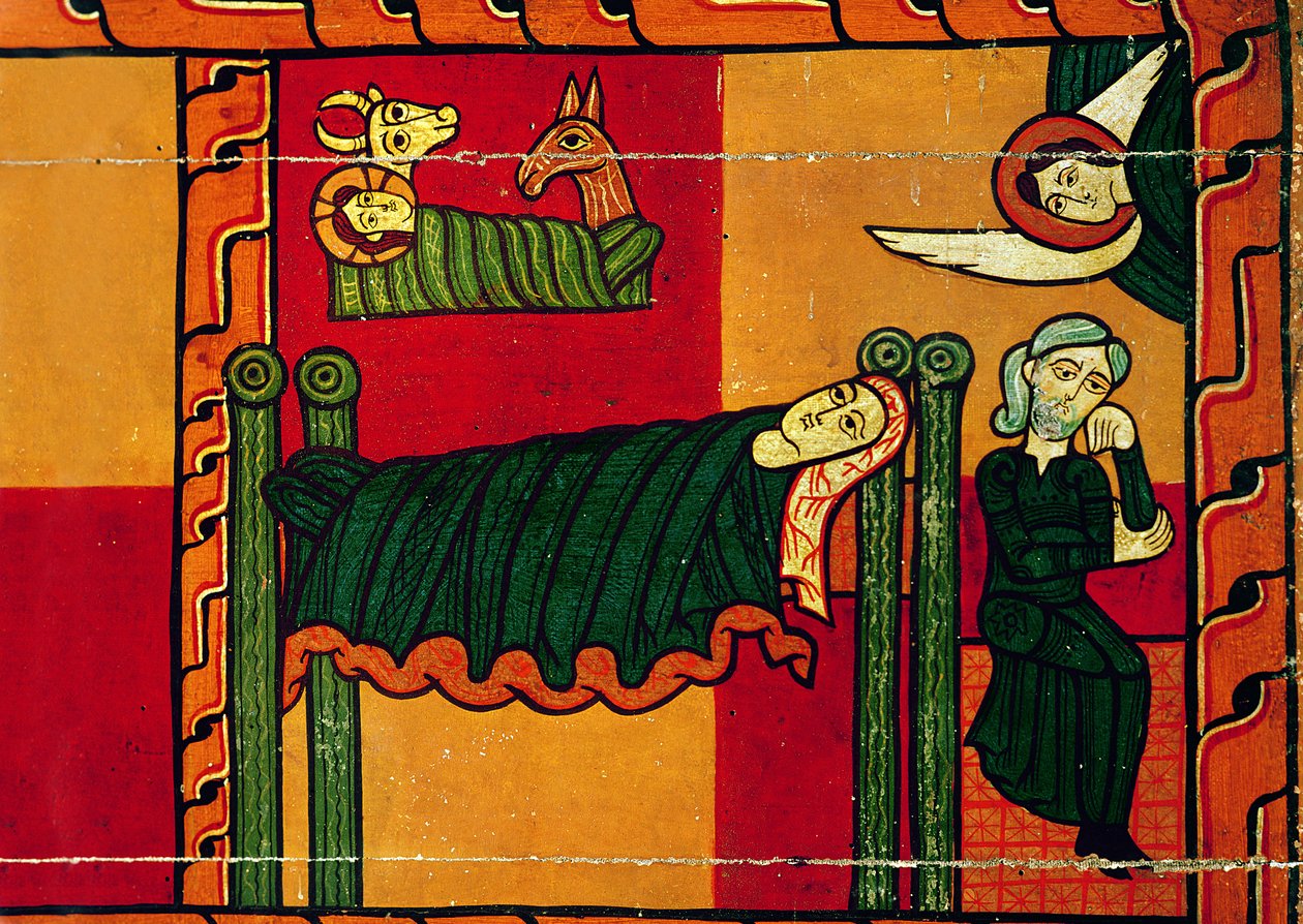 A betlehem, oldallap oltárképről, katalán (olaj, fatábla) alkotó: Spanish School
