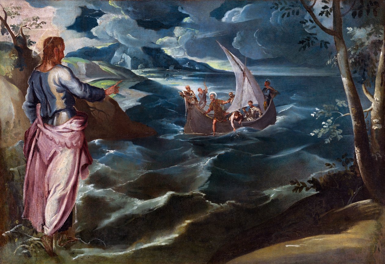 Krisztus a Galileai -tengeren alkotó: Tintoretto