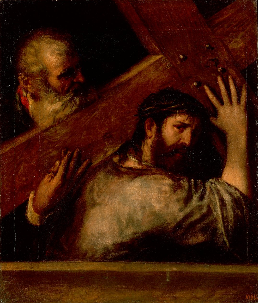 A kereszt hordozása alkotó: Tiziano Vecelli