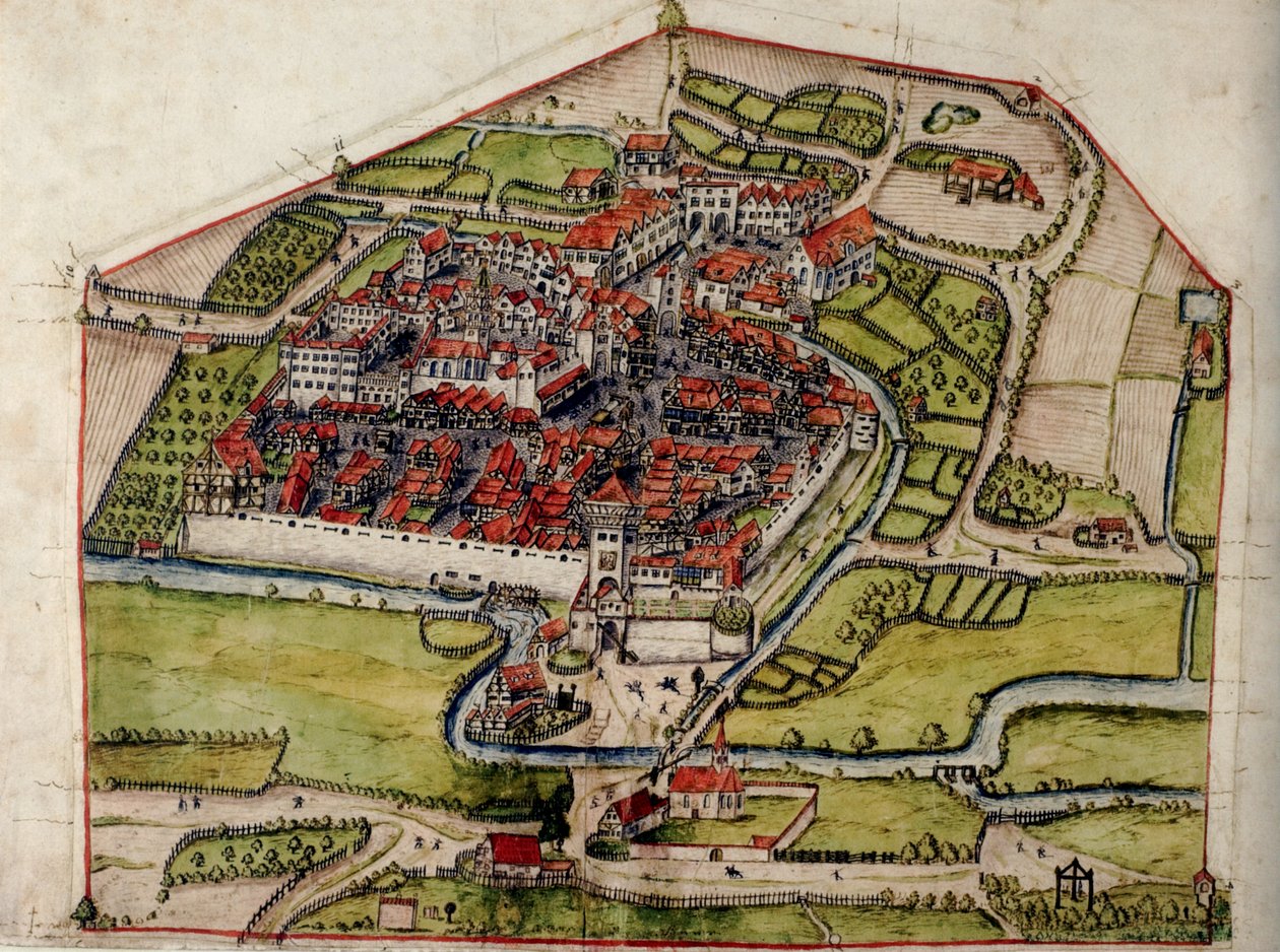Etters Meßkirch ábrázolása, 1575 körül alkotó: Unknown