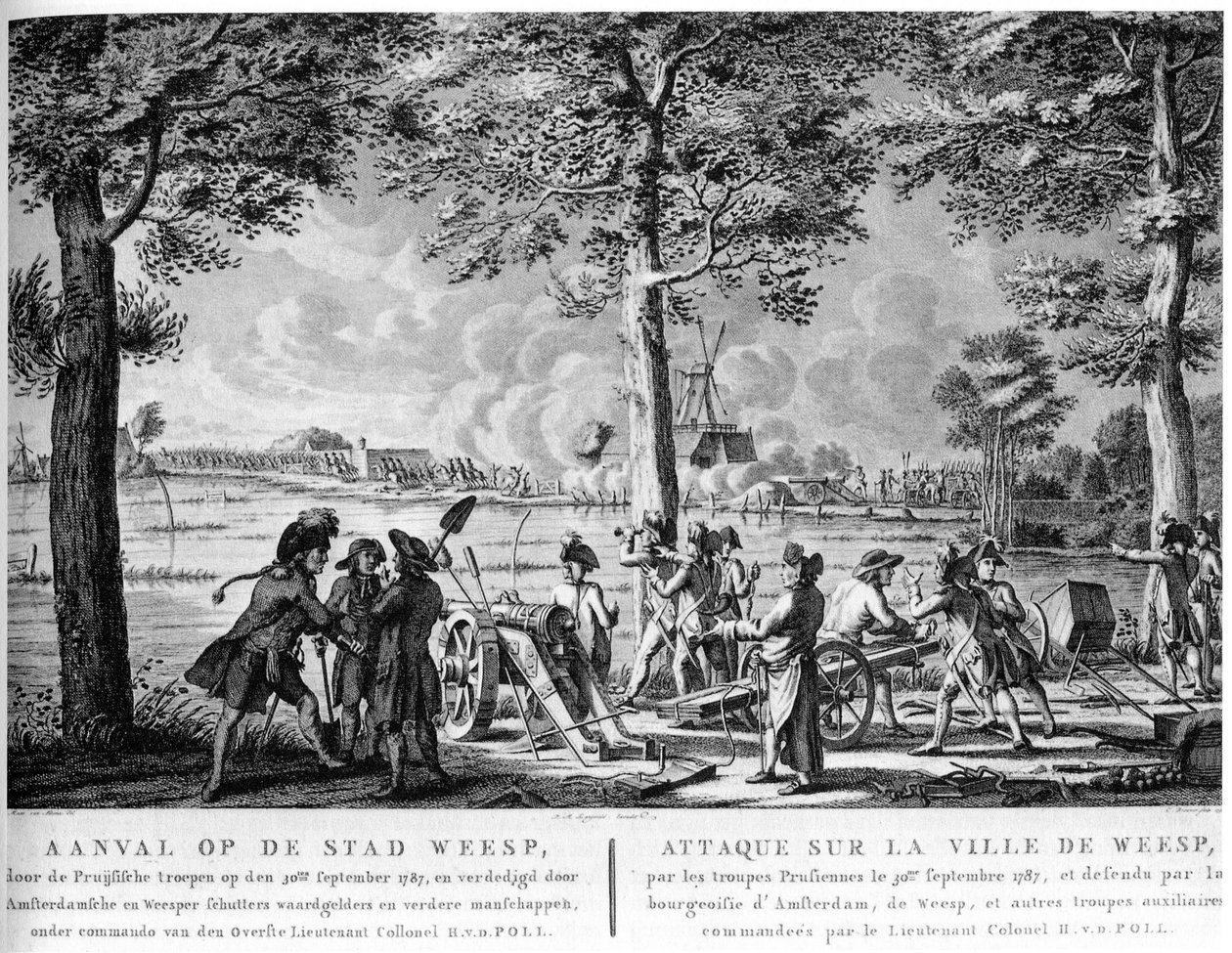 Porosz támadás Weesp ellen, 1787 alkotó: Unknown