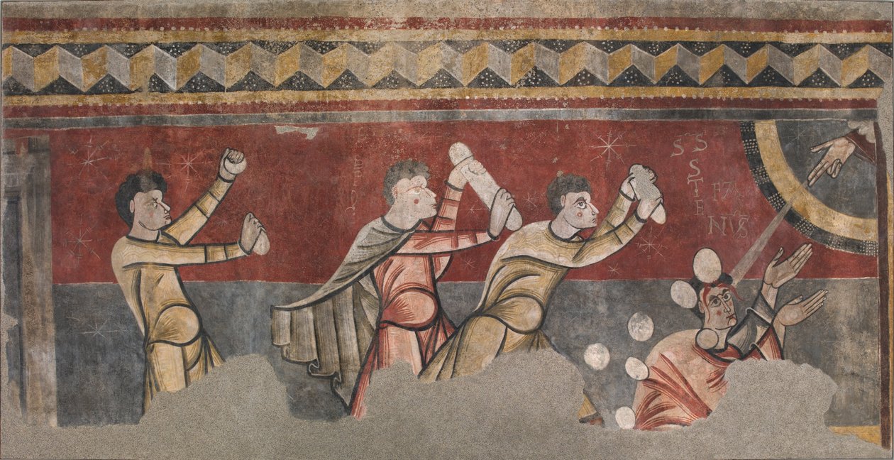 Szent István megkövezése Sant Joan de Boí -ból alkotó: Unknown
