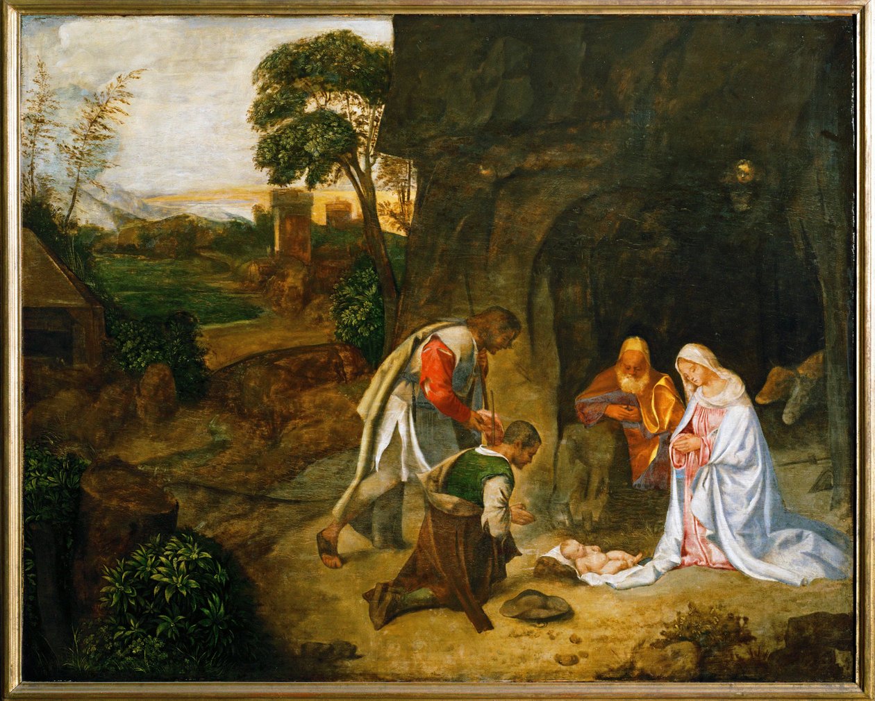 A pásztorok imádása (olaj, nyárfa) alkotó: (1476/8-1510) Giorgione