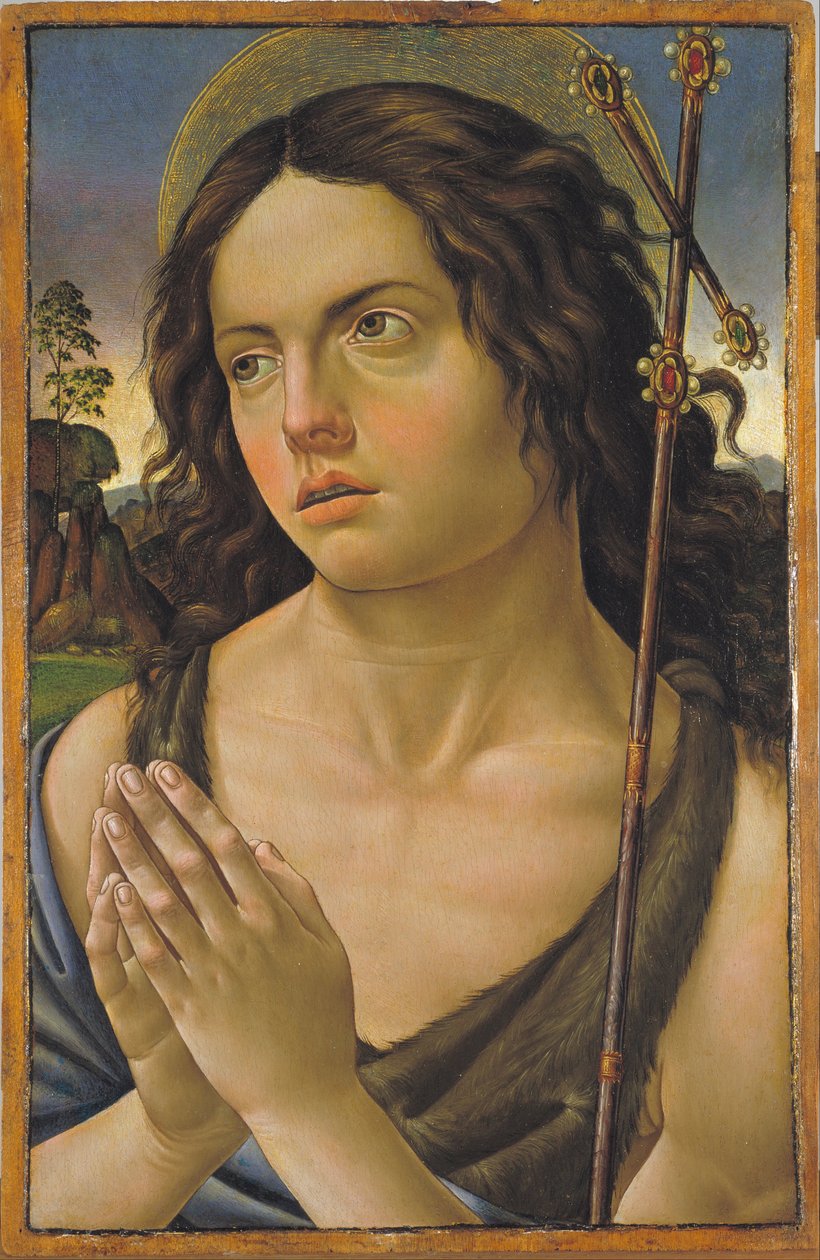 Saint Jean le Baptiste – Keresztelő Szent János – Peinture de Raffaellino Capponi, dit Raffaellino del Garbo vagy Raffaele dei Carli (1466-1524) – c. 1505 - Tempera a panelen - 47x30,7 - Museu Nacional d