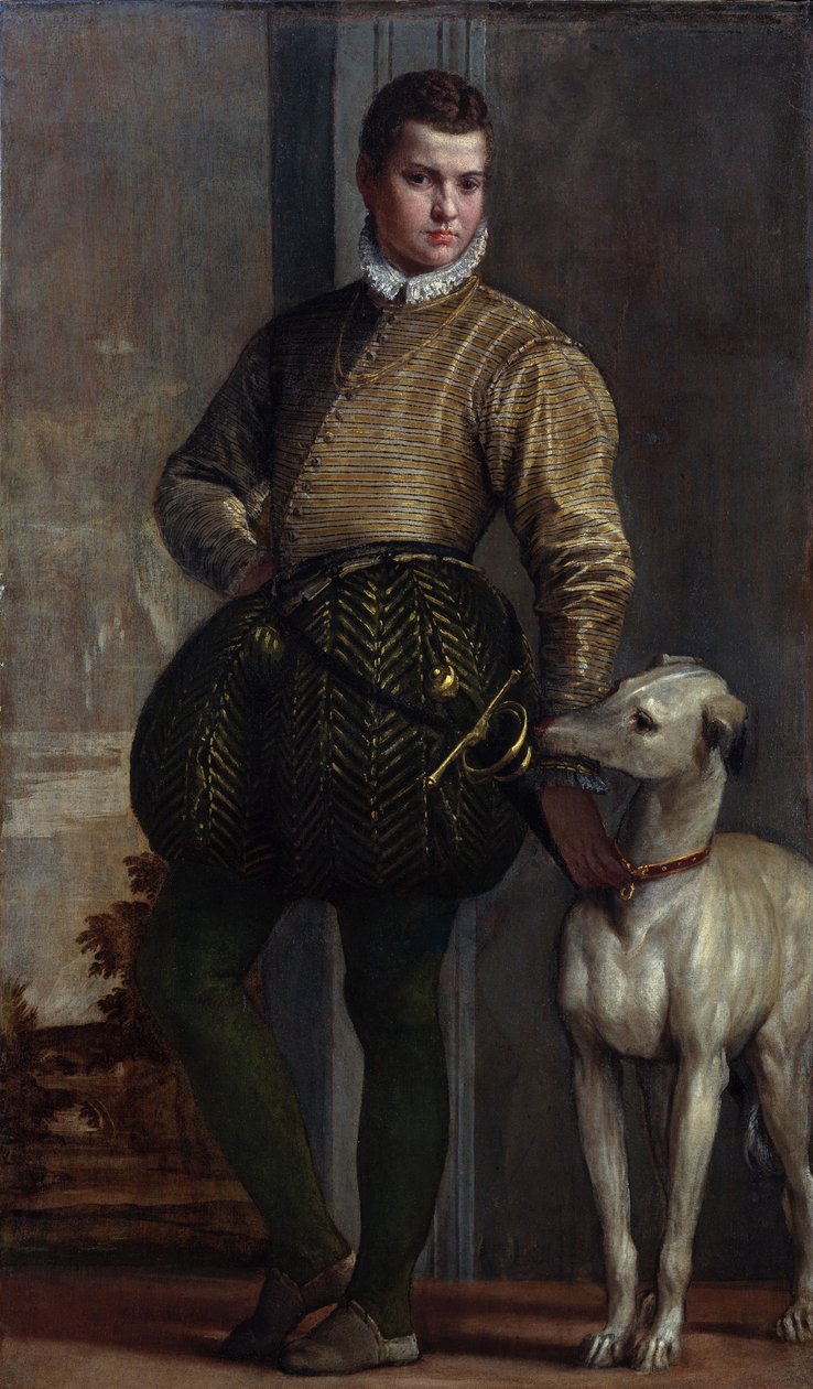 Fiú agárral, 1570-es évek (olaj, vászon) alkotó: Veronese