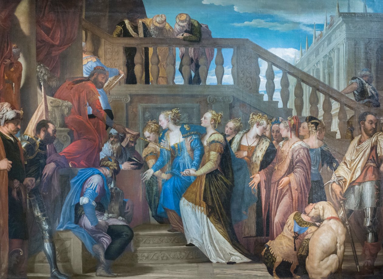 Eszter és Ahasvérus, 1560-69 (olaj, vászon) alkotó: (1528 88) Veronese