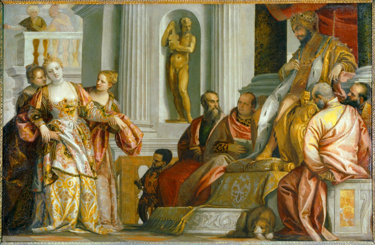 Eszter Ahasvérus király előtt ... alkotó: (1528 88) Veronese