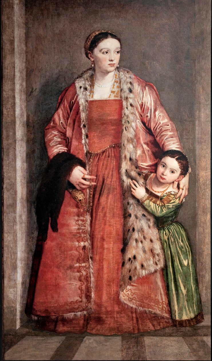 Livia Porto Thiene és lánya, Deidamia portréja alkotó: (1528 88) Veronese