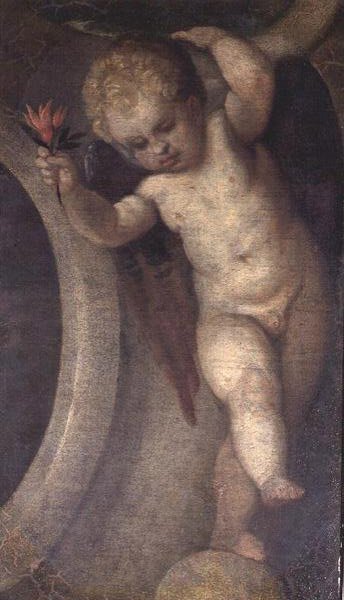 Puttó piros virággal (lásd még: 67073) alkotó: Veronese