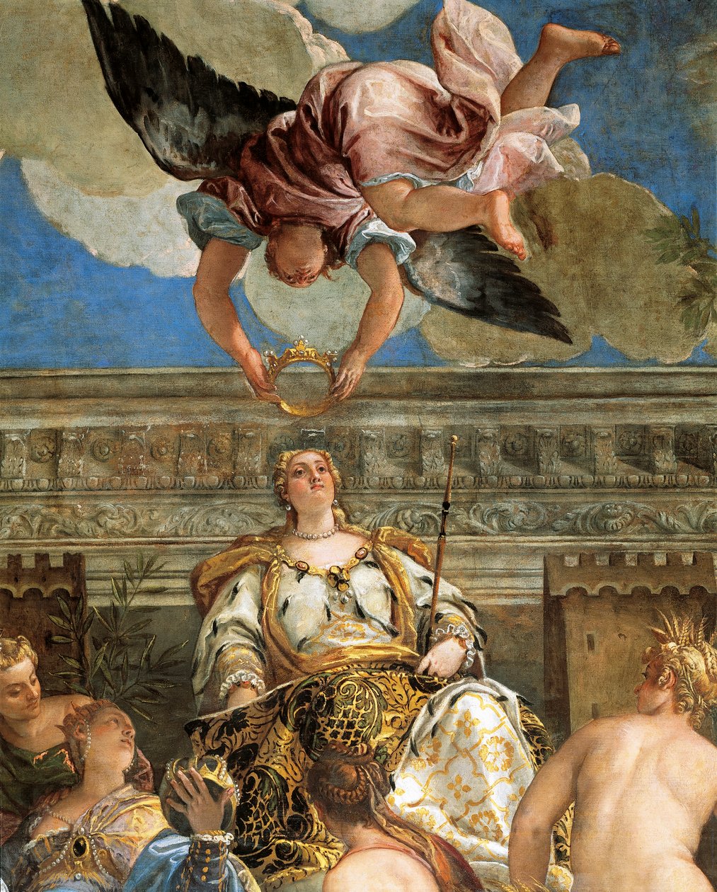 Paolo Veronese (1528-1588) Velence apoteózisa, freskó, részlet, Sala del Maggior Consiglio (Nagytanács terme), Palazzo Ducale, Velence alkotó: (1528 88) Veronese