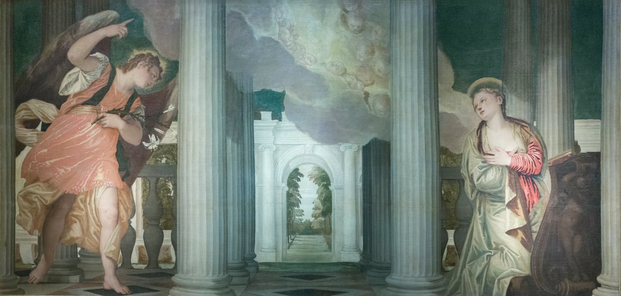 Angyali üdvözlet, 1556 (olaj, vászon) alkotó: (1528-88) Veronese