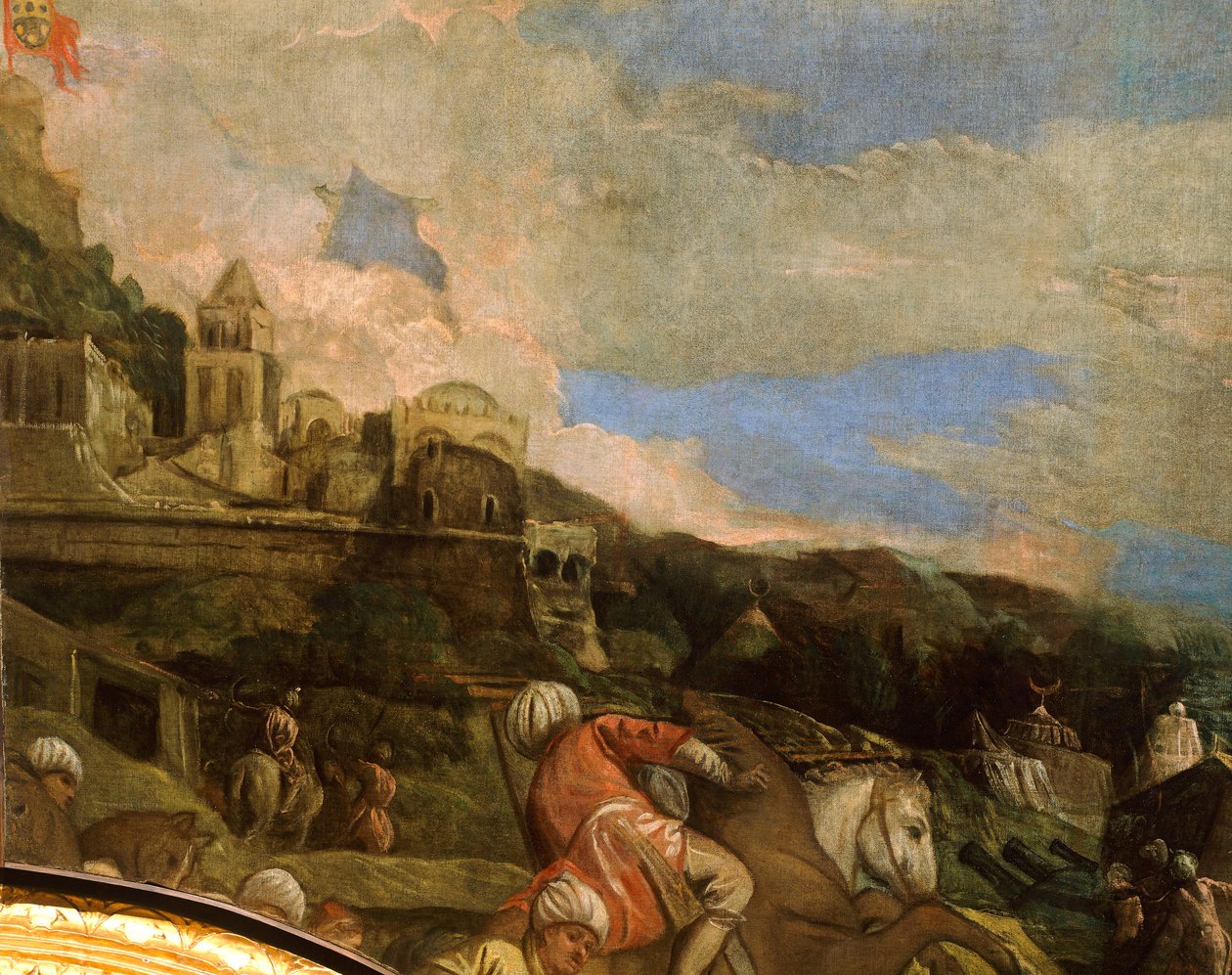 Antonio Loredan felszabadítja Scutarit, Paolo Veronese (1528-1588), részlet, Nagytanács terme, Palazzo Ducale, Velence alkotó: (1528 88) Veronese