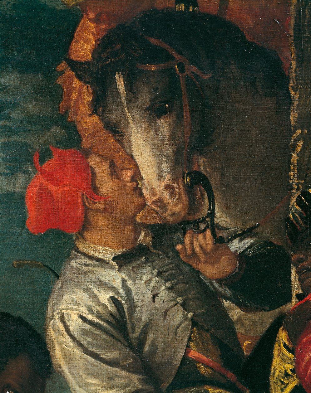 Vőlegényfigura, részlet a Mágusok imádásából, Paolo Caliari, Veronese (1528-1588), olaj, vászon, 355x320 cm alkotó: (1528 88) Veronese