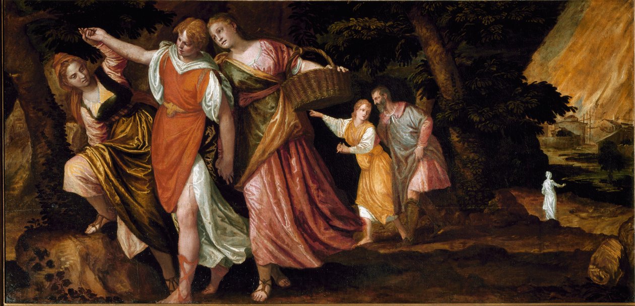 Loth és lányai (Festészet, 1580 körül) alkotó: Veronese
