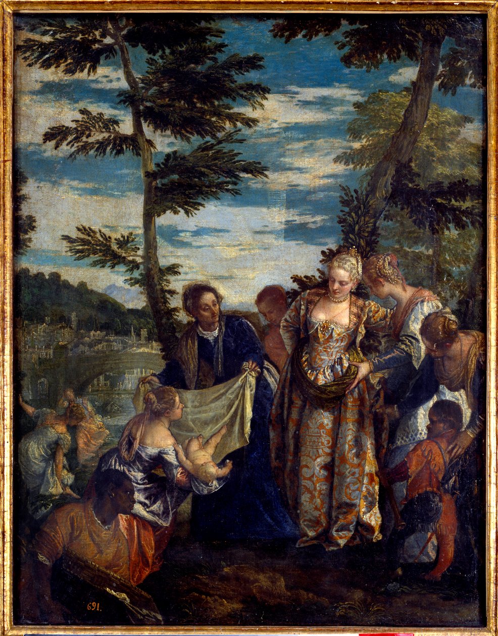 Mózes vizet takarít meg. Paolo Veronese (1528-1588) festménye alkotó: Veronese