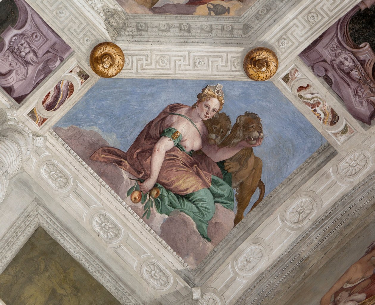 Paolo Caliari Veronese néven ismert, freskó, Villa Barbaro, Maser, Olaszország alkotó: Veronese