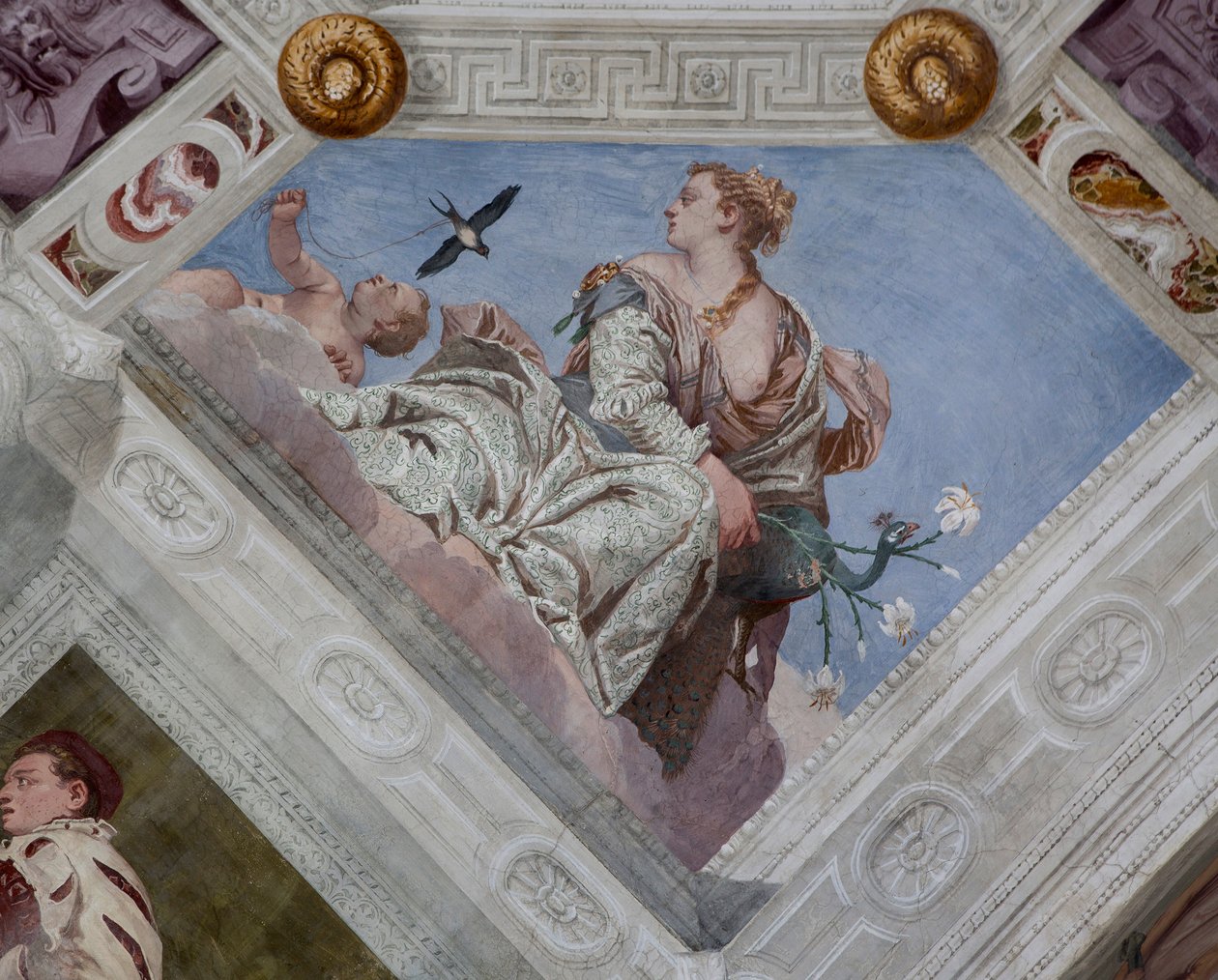 Paolo Caliari Veronese néven ismert, freskó, Villa Barbaro, Maser, Olaszország alkotó: Veronese