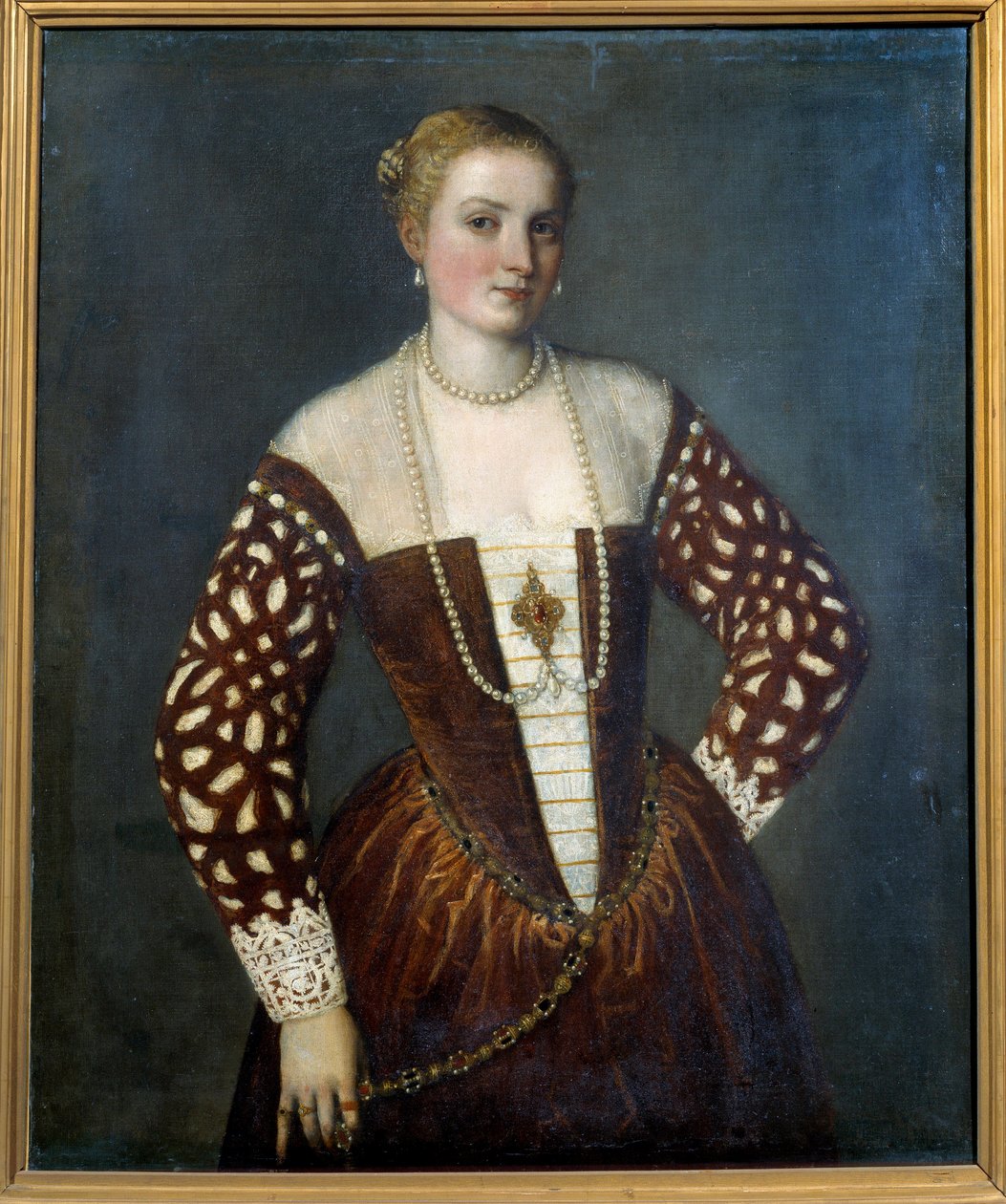 Egy velencei nő portréja. Paolo Veronese (1528-1588) festménye alkotó: Veronese