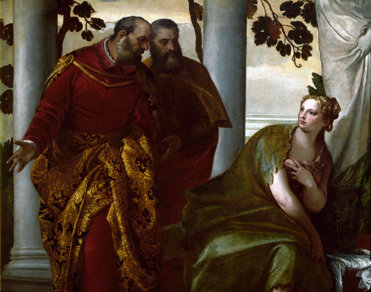 Suzanne és az öregek, részlet. Paolo Caliari festménye Paolo Veronese (1528-1588) alkotó: Veronese
