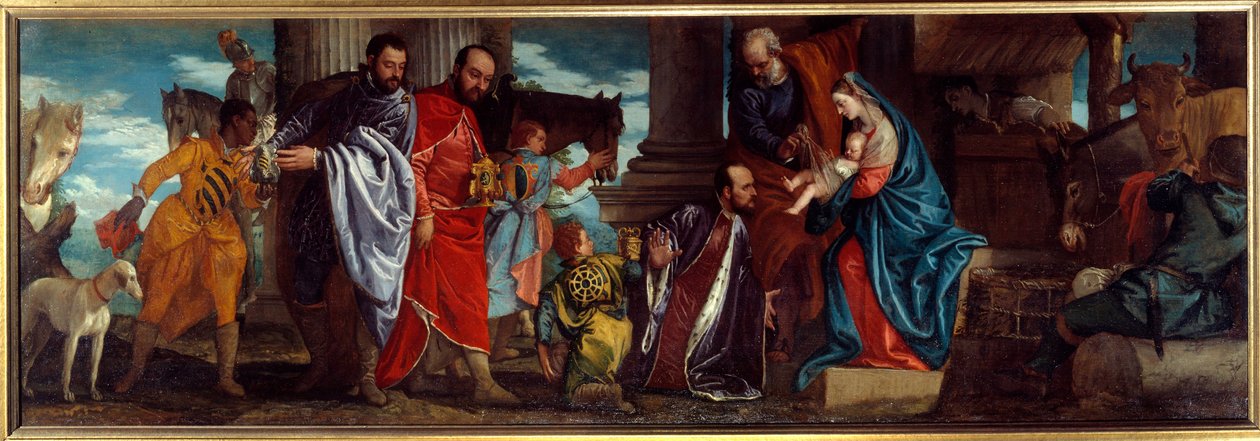 A mágusok imádása Paolo Caliari festménye Paolo Veronese (1528-1588) 16. századi v. 1,34x2,94 m Lyon, Szépművészeti Múzeum alkotó: Veronese