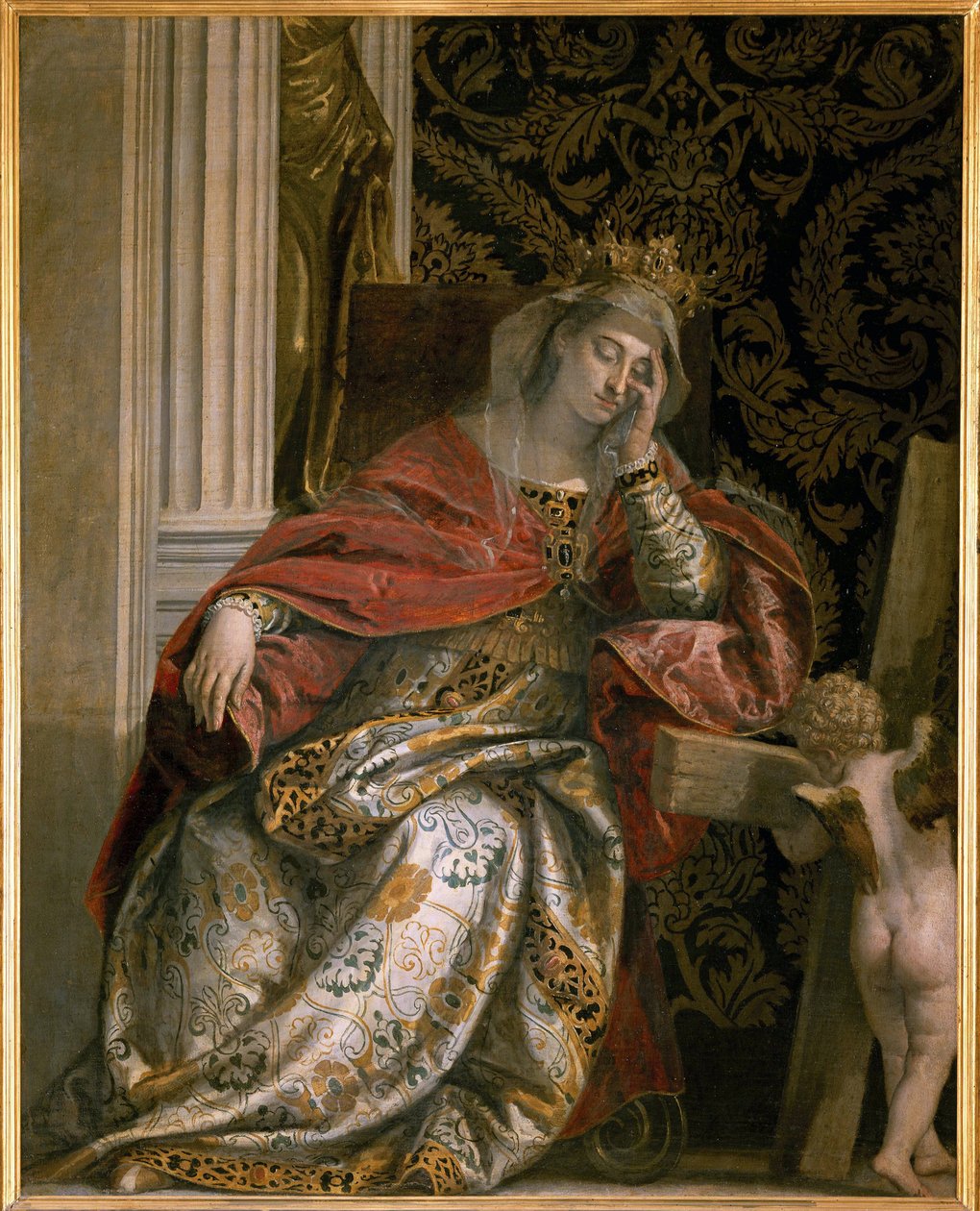 Szent Ilona álma (Sainte Helene, 249-330) Veronese, Paolo (1528-1588). Olaj, vászon, méret: 166x134, c. 1580, Vatikáni Múzeumok Viale Vaticano-ban, Rómában alkotó: Veronese