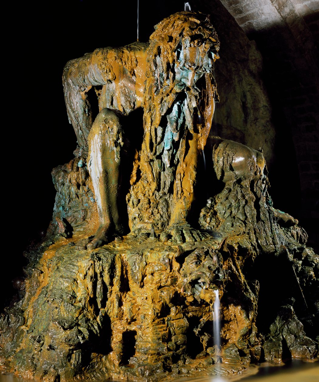 Appennini kolosszus, Giambologna (1529-1608) művének szabad értelmezése Bernardo Buontalenti (kb. 1531-1608) építész számára a Villa Demidoff kertjében, Toszkánában, Olaszországban (szobor) alkotó: Giambologna