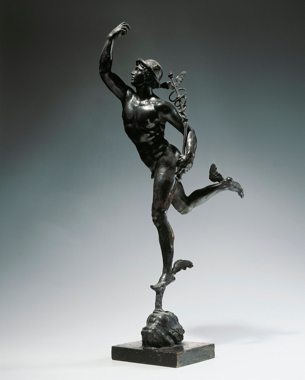 Olaszország, Milánó, Toszkána régió, Repülő Merkúr bronz szobra alkotó: Giambologna