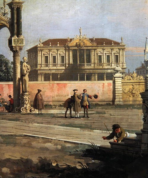 Városháza és köztér részlete (olaj, vászon) alkotó: Canaletto