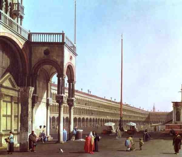 Piazza di San Marco a Dózsák palotájából (olaj, vászon) alkotó: Canaletto