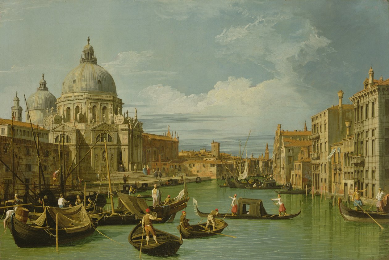 A Canal Grande bejárata, Velence, 1730 körül (olaj, vászon) alkotó: Canaletto