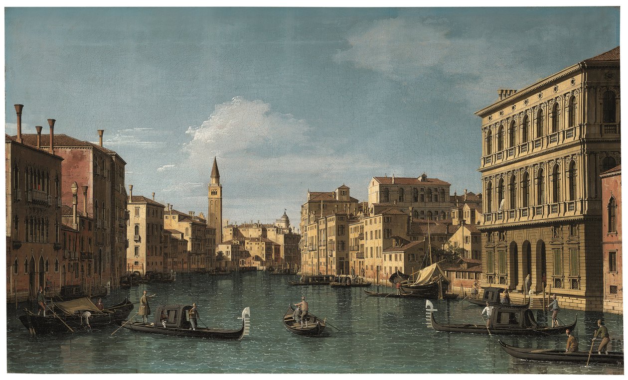 A velencei Canal Grande, északnyugati irányban a Ca