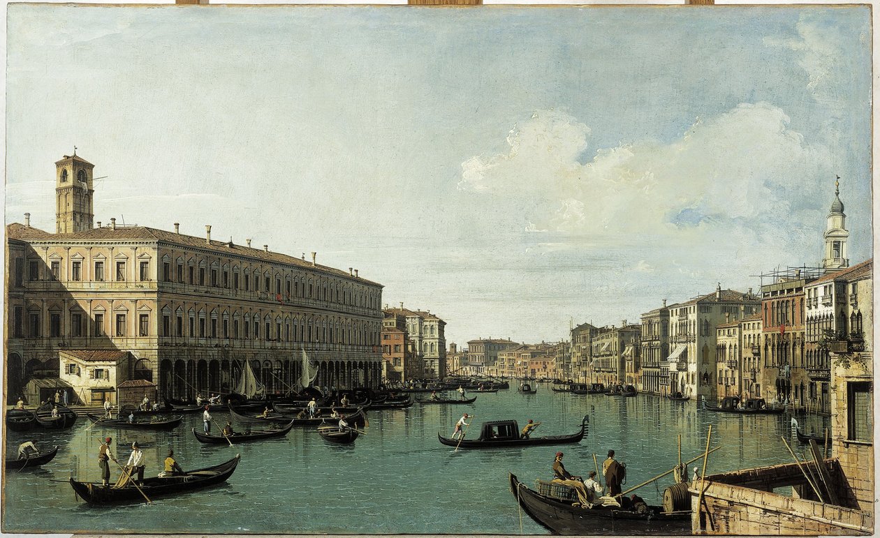 A Canal Grande a Rialto-hídról nézve, 1725 körül (festmény) alkotó: (1697 1768) Canaletto