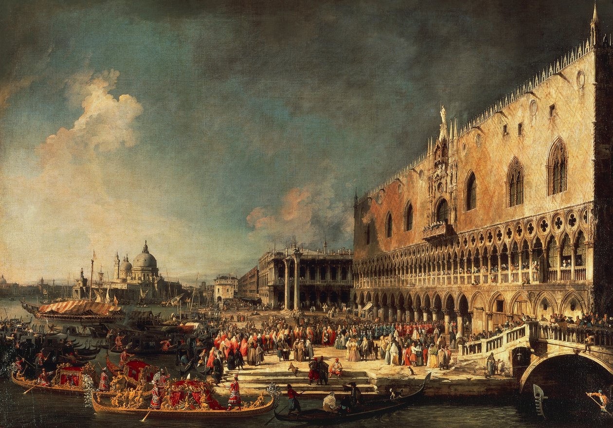 A francia nagykövet érkezése Velencébe alkotó: (1697 1768) Canaletto