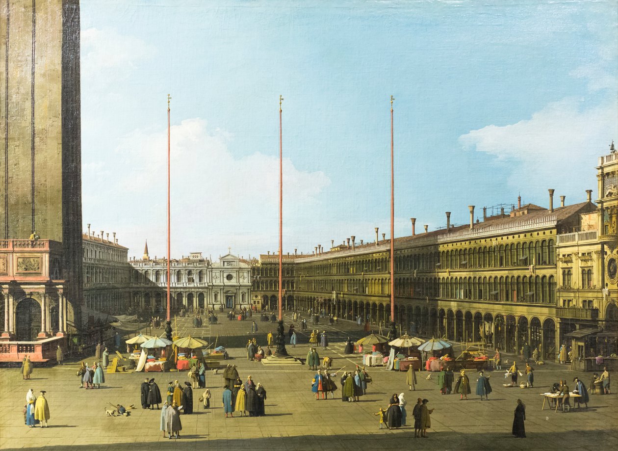 Velence, kilátás a San Marco térre a procuratie-vel alkotó: (1697 1768) Canaletto