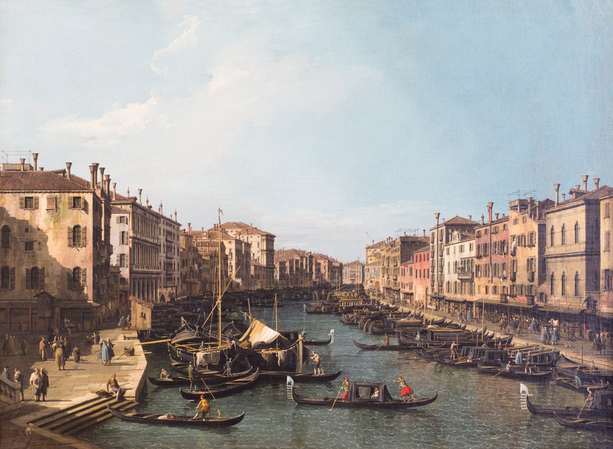 Kilátás Velencére a Canal Grande felől alkotó: (1697 1768) Canaletto