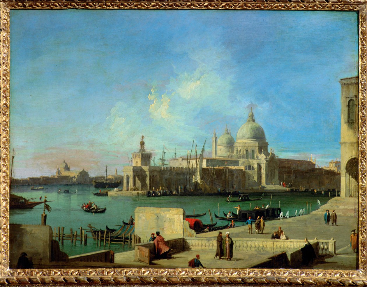 Kilátás a Salute-ra a Canal Grande bejáratától - ... alkotó: (1697-1768) Canaletto