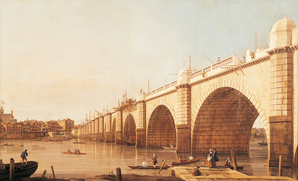 Westminster híd épül, Giovanni Antonio Canal, Canaletto (1697-1768), olaj, vászon alkotó: (1697 1768) Canaletto