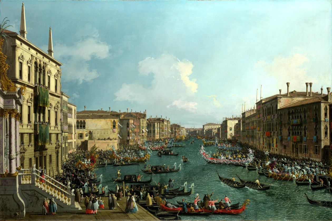 Regatta a Canal Grande csatornán, 1740 körül (olaj, vászon) alkotó: (1697 1768) Canaletto