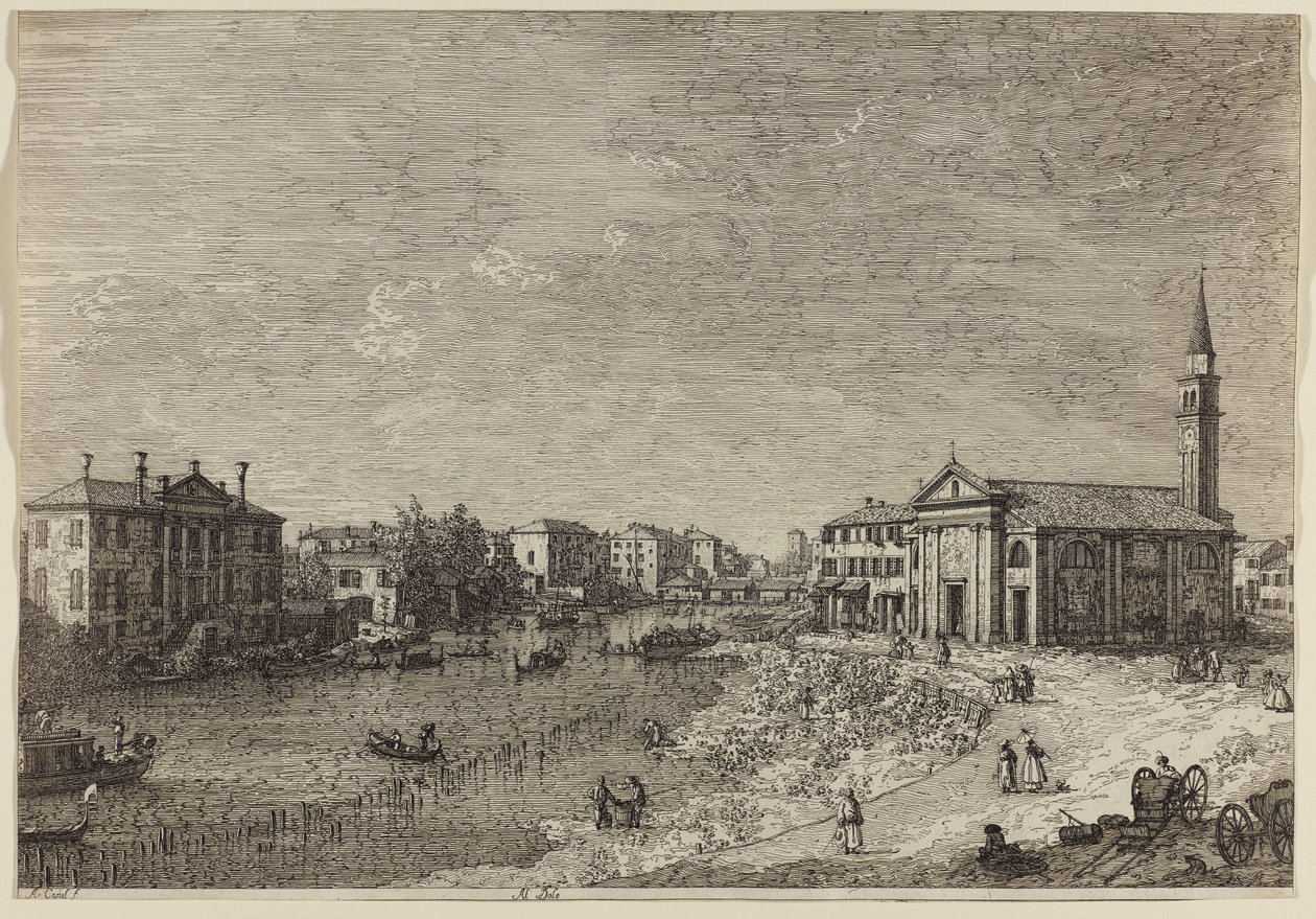 Al Dolo (rézkarc fektetett papírra) alkotó: Canaletto