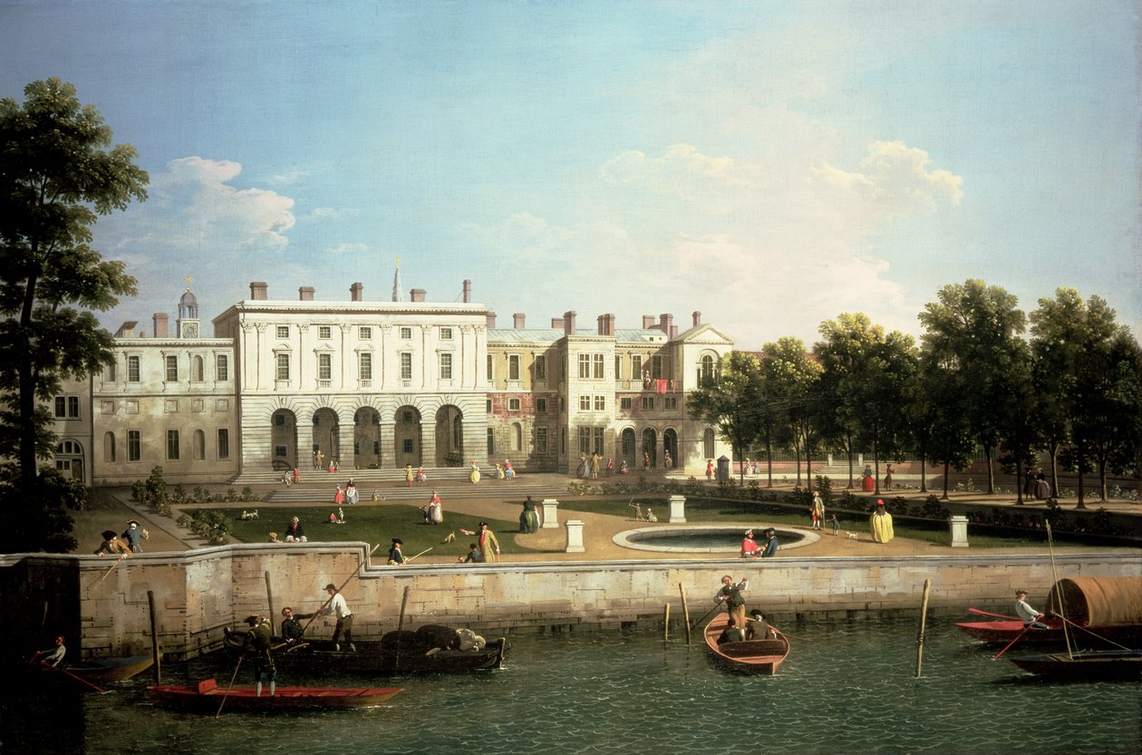 Régi Somerset-ház a Temze folyóból, London (olaj, vászon) alkotó: Canaletto