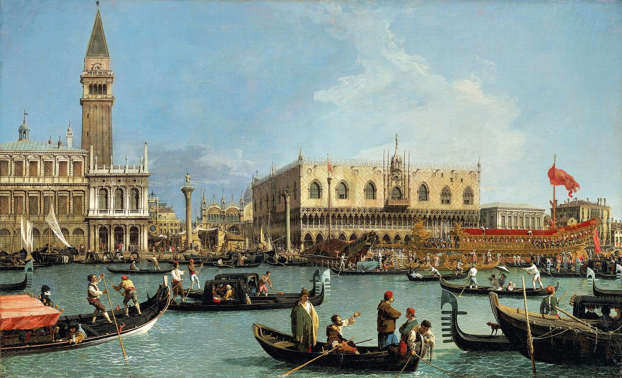 Bucintoro visszatérése Moloba mennybemenetel napján alkotó: Canaletto