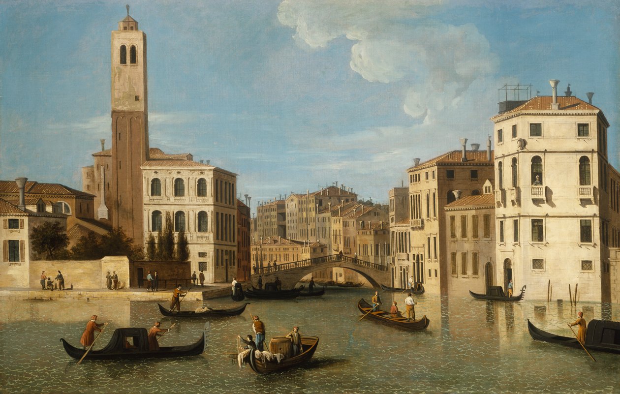 A Cannaregio bejárata, Velence (olaj, vászon) alkotó: Canaletto