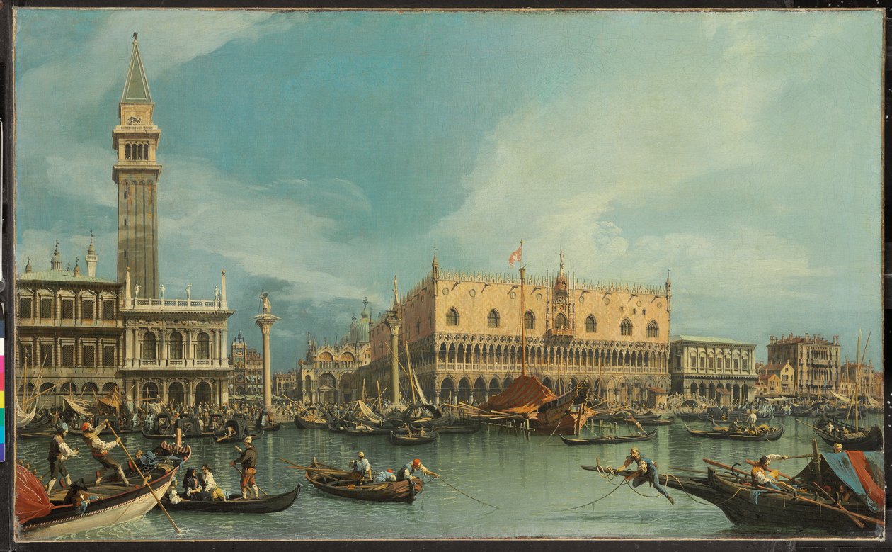 A Molo, Velence, a Bacino di San Marco-ból (olaj, vászon) alkotó: Canaletto