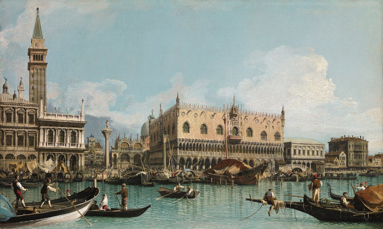 A móló a velencei Piazza San Marco közelében, Canaletto mellett (1697-1768). Olaj, vászon, c. 1729. Ablo-gyűjtemény alkotó: Canaletto
