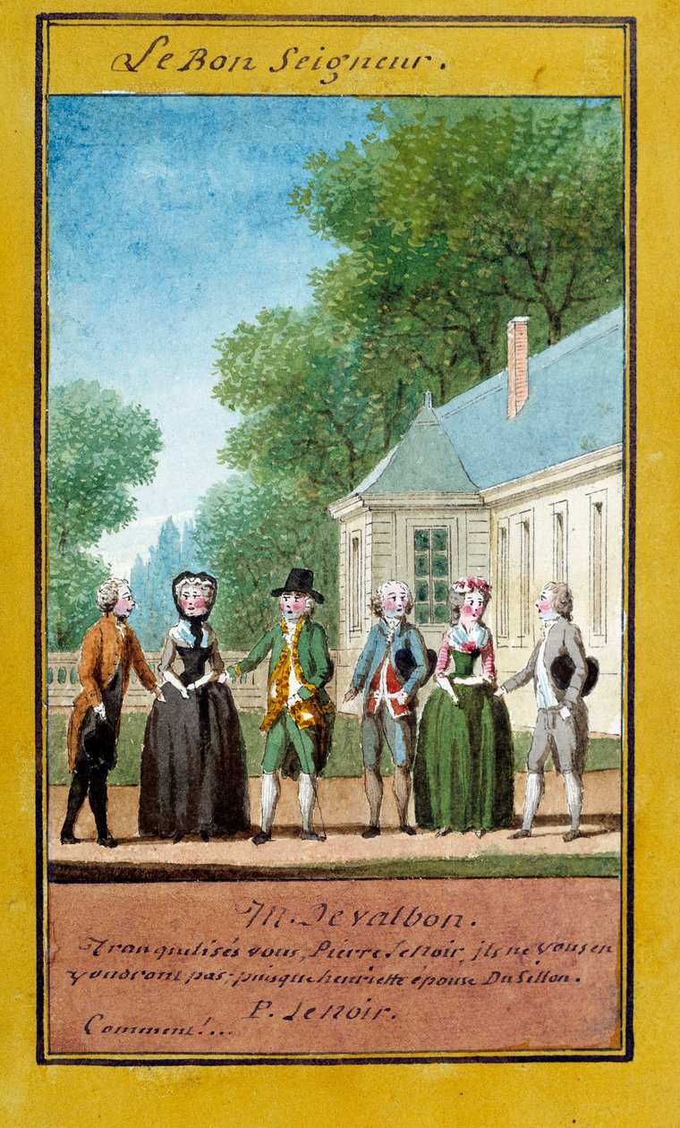 The Good Lord Illusztráció egy sor közmondás. Louis Carrogis dit Carmontelle (1717-1806) akvarellje 18. század. Chantilly, Conde Múzeum alkotó: Carmontelle