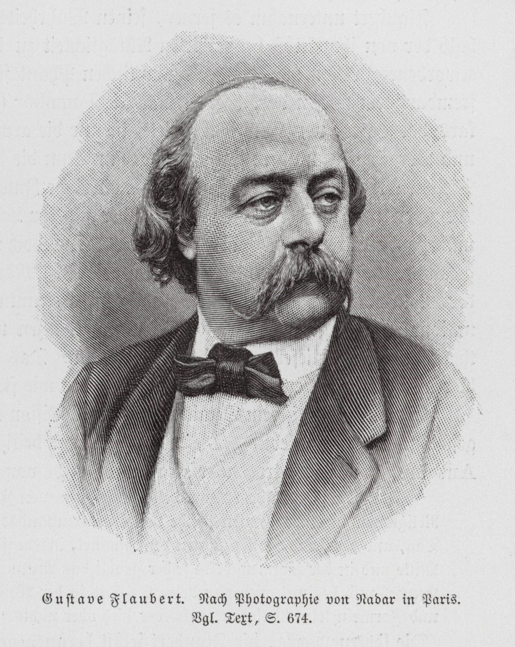Gustave Flaubert, francia regényíró (metszet) alkotó: (1820-1910) (after) Nadar