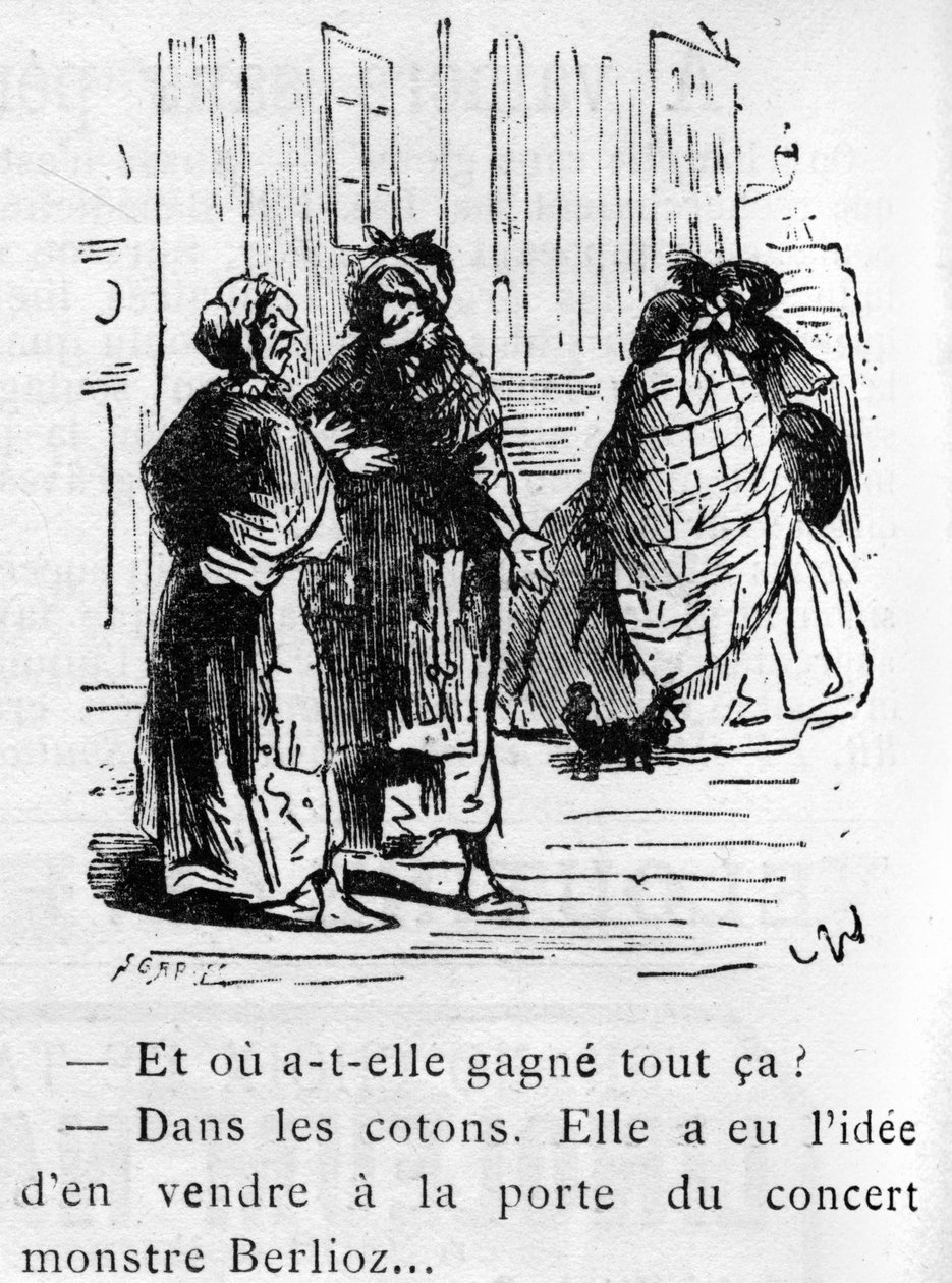 Rajzfilm Hector Berlioz (1803-1869) munkájáról, amelyet Nadar tervezett 1856-ban a „” Pour rire”” folyóirat számára”. alkotó: Nadar