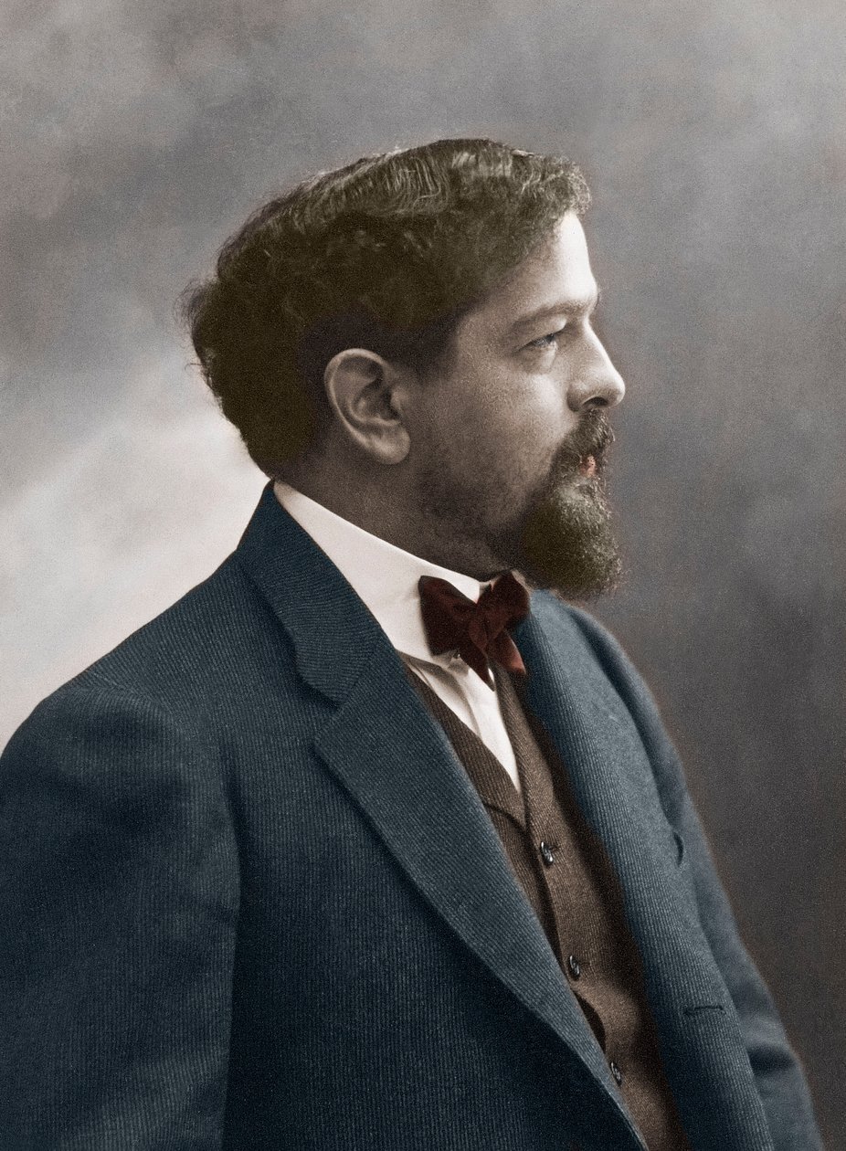 Claude Debussy francia zeneszerző (1862-1918) - Claude Debussy (1862-1918) francia zeneszerző portréja 1908 - fotó Nadar - digitális színezés alkotó: Nadar