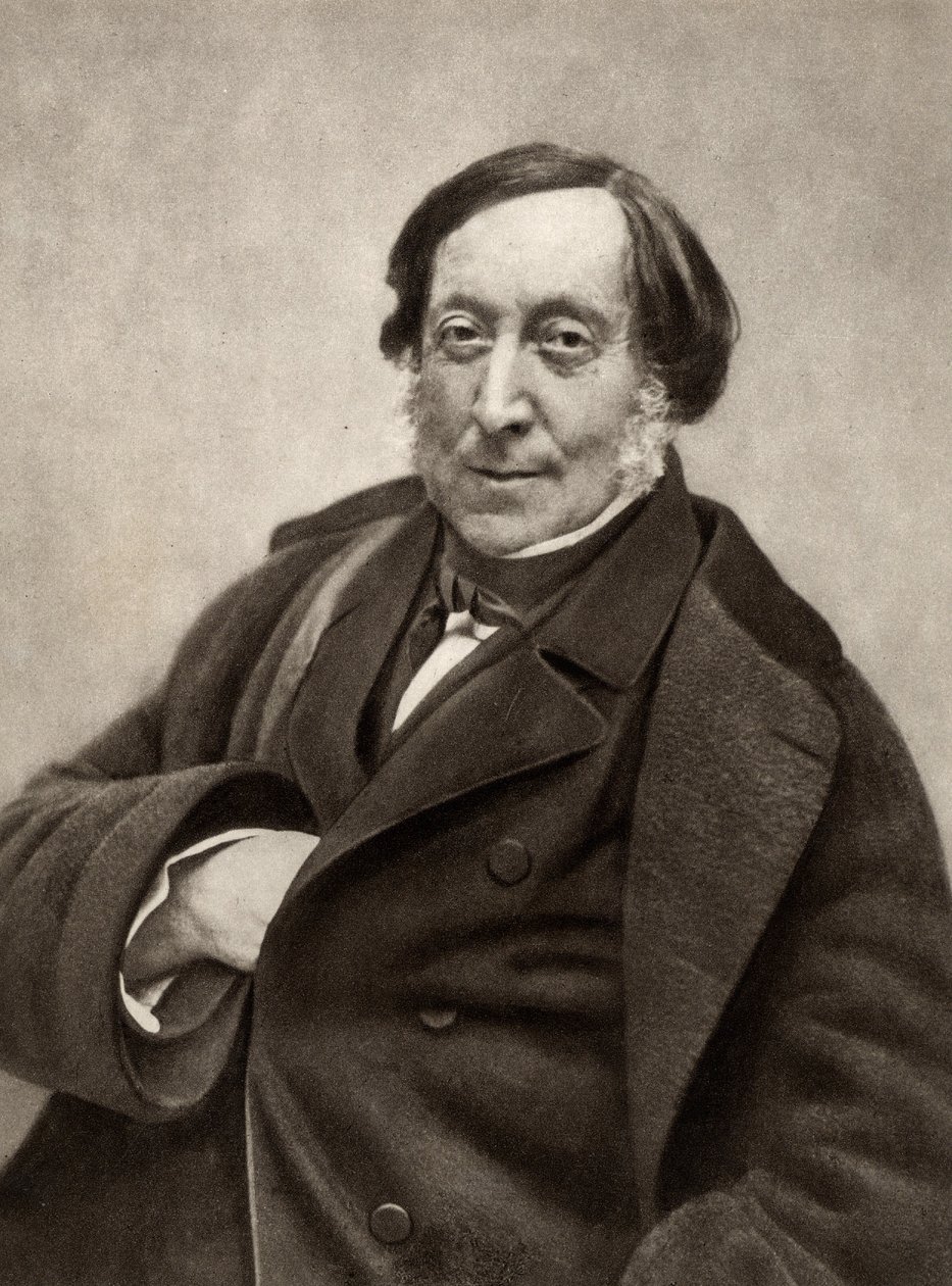 Gioachino (Antonio) Rossini (1792-1868) olasz zeneszerző. Nadar fényképéről, Gaspard-Felix Tournachon (1820-1910) álneve. alkotó: (1820 1910) Nadar