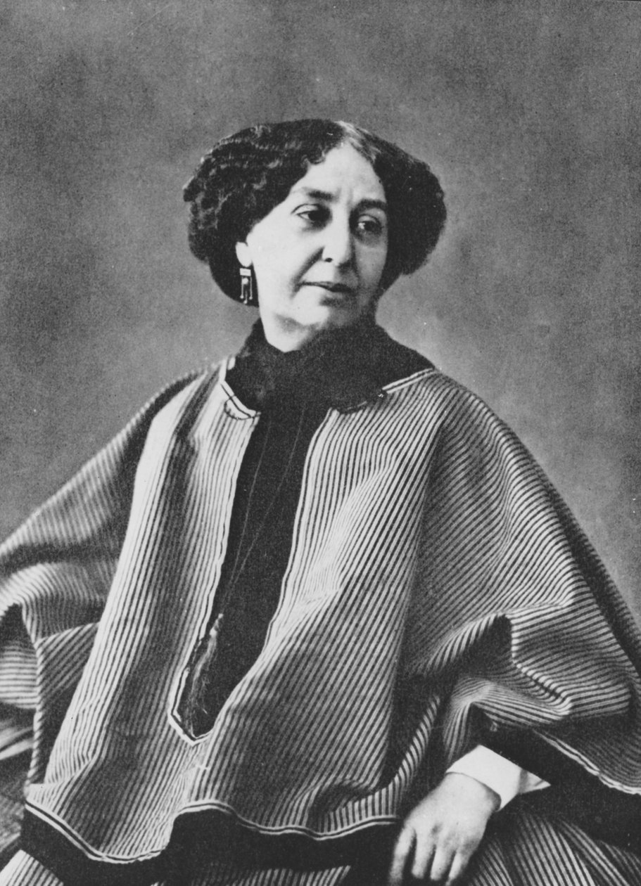 George Sand (Aurore Dupin, Baronne Dudevant) (1804-1876), francia író, fényképezte Nadar 1865 körül. alkotó: Nadar